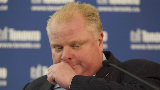 Le maire de Toronto, Rob Ford. Le maire de Toronto, Rob Ford.