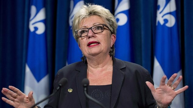 La ministre responsable de la Charte de la langue française, Diane De Courcy La ministre responsable de la Charte de la langue française, Diane De Courcy
