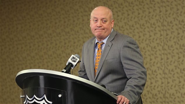 Le commissaire adjoint de la LNH Bill Daly après la journée de discussions tenue mercredi à New York. Le commissaire adjoint de la LNH Bill Daly après la journée de discussions tenue mercredi à New York.