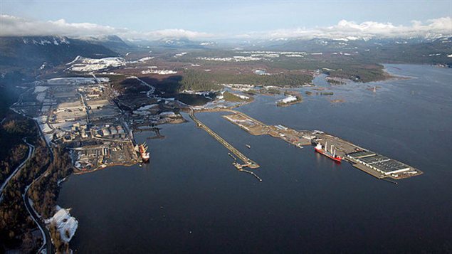 vue aérienne du port de Kitimat vue aérienne du port de Kitimat