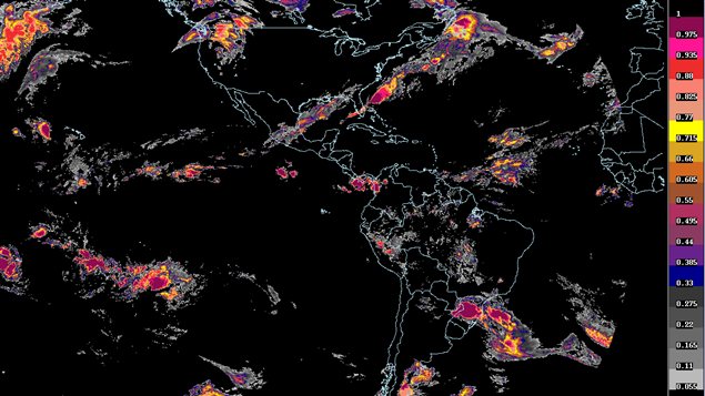 La carte des prévisions météorologiques du Centre national d'études atmosphériques (NCAR) La carte des prévisions météorologiques du Centre national d'études atmosphériques (NCAR)