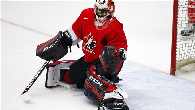 Le gardien Malcolm Subban au camp d'ECJ Le gardien Malcolm Subban au camp d'ECJ
