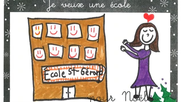 Une des cartes transmises à la ministre de l'Éducation, Marie Malavoy Une des cartes transmises à la ministre de l'Éducation, Marie Malavoy