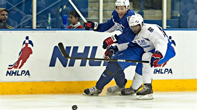 Wojtek Wolski et P. K. Subban à Toronto Wojtek Wolski et P. K. Subban à Toronto