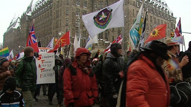 Manifestation du mouvement Idle no more à Ottawa le 21 décembre Manifestation du mouvement Idle no more à Ottawa le 21 décembre