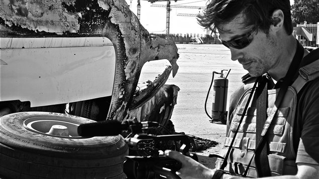 James Foley à l'aéroport de Tripoli (Libye), en août 2011 James Foley à l'aéroport de Tripoli (Libye), en août 2011