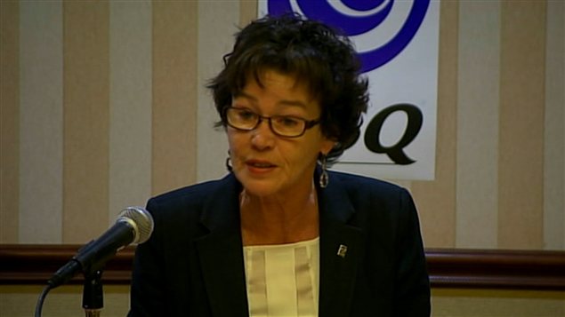 La présidente de la CSQ, Louise Chabot La présidente de la CSQ, Louise Chabot