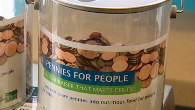 Des pièces d'un cent pour la Banque alimentaire Des pièces d'un cent pour la Banque alimentaire