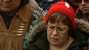 La chef de la réserve d'Attawapiskat, Theresa Spence La chef de la réserve d'Attawapiskat, Theresa Spence