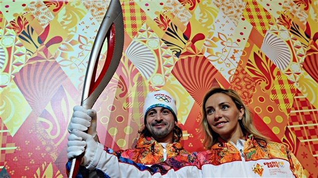 Le flambeau olympique des Jeux de Sotchi Le flambeau olympique des Jeux de Sotchi