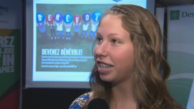 La 2013e bénévole des Jeux du Canada à Sherbrooke, Josiane Larivière La 2013e bénévole des Jeux du Canada à Sherbrooke, Josiane Larivière