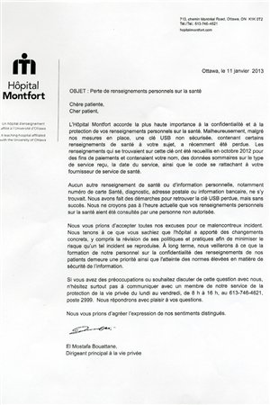 L'établissement a envoyé des lettres à ses patients pour les informer de la situation. L'établissement a envoyé des lettres à ses patients pour les informer de la situation.