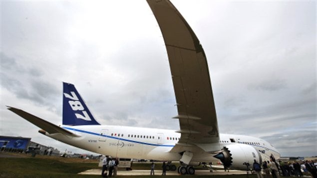 Un Boeing Dreamliner à Farnborough. Un Boeing Dreamliner à Farnborough.