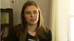 Sara Leblanc, porte-parole du regroupement féministe du N.-B. Sara Leblanc, porte-parole du regroupement féministe du N.-B.