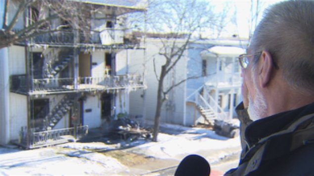 Un témoin de l'incendie de la rue Gillepsie à Sherbrooke Un témoin de l'incendie de la rue Gillepsie à Sherbrooke