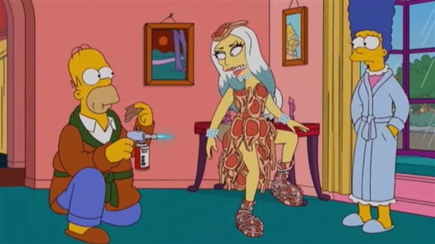 Le personnage de Lady Gaga dans un épisode des Simpsons Le personnage de Lady Gaga dans un épisode des Simpsons
