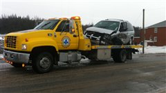 Accident à Sainte-Luce, sur la route 132 Accident à Sainte-Luce, sur la route 132