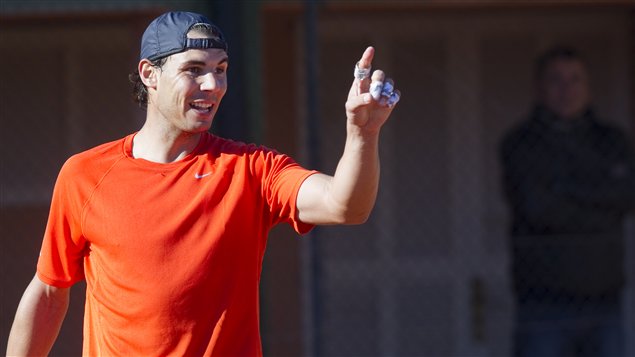 Rafael Nadal à l'entraînement Rafael Nadal à l'entraînement