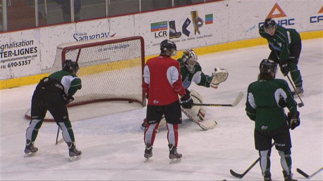 Les Mooseheads à l'entraînement au Centre Georges-Vézina Les Mooseheads à l'entraînement au Centre Georges-Vézina
