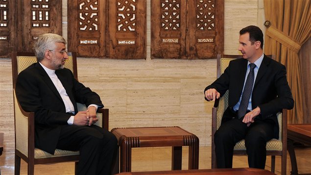 Bachar Al-Assad lors d'un entretien avec Saïd Jalili, qui préside le Conseil national iranien de sécurité Bachar Al-Assad lors d'un entretien avec Saïd Jalili, qui préside le Conseil national iranien de sécurité