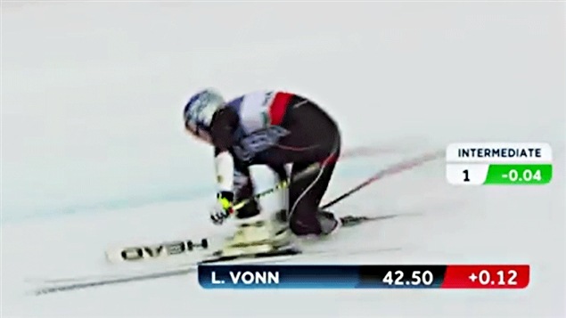 Lindsey Vonn chute à Schladming Lindsey Vonn chute à Schladming
