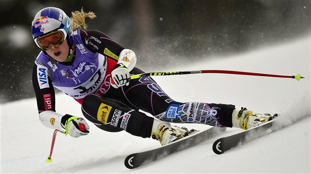 L'Américaine Lindsey Vonn avant sa chute pendant le super-G de Schladming, en Autriche L'Américaine Lindsey Vonn avant sa chute pendant le super-G de Schladming, en Autriche