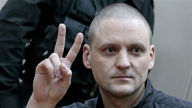 Sergueï Oudalstov dans un tribunal de Moscou, samedi le 9 février 2013 Sergueï Oudalstov dans un tribunal de Moscou, samedi le 9 février 2013