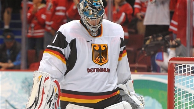 Le gardien allemand Thomas Greissl aux JO de Vancouver Le gardien allemand Thomas Greissl aux JO de Vancouver