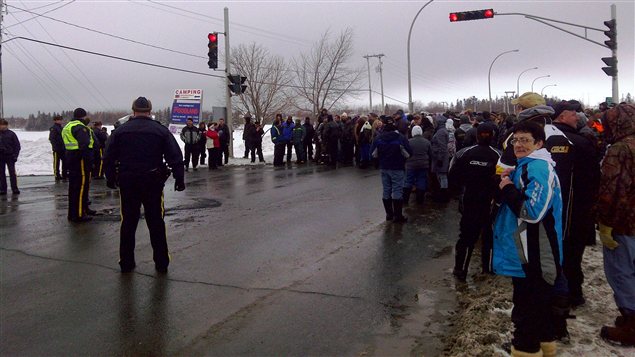 Manifestation à Tracadie-Sheila Manifestation à Tracadie-Sheila