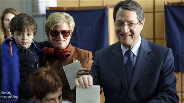 Le candidat conservateur aux élections présidentielles à Chypre, Nicos Anastasiades Le candidat conservateur aux élections présidentielles à Chypre, Nicos Anastasiades