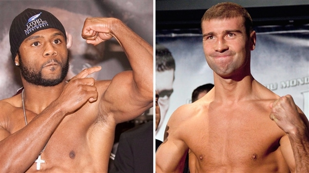 Jean Pascal (gauche) et Lucian Bute Jean Pascal (gauche) et Lucian Bute