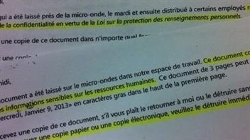 Radio-Canada a obtenu copie d'un échange de courriels à l'interne. Radio-Canada a obtenu copie d'un échange de courriels à l'interne.