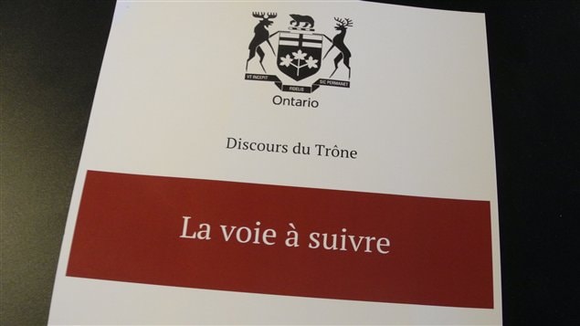 Le discours du Trône de la 40e législature de l'Ontario Le discours du Trône de la 40e législature de l'Ontario
