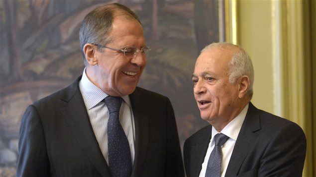 Sergueï Lavrov et Nabil Al-Arabi à Moscou Sergueï Lavrov et Nabil Al-Arabi à Moscou
