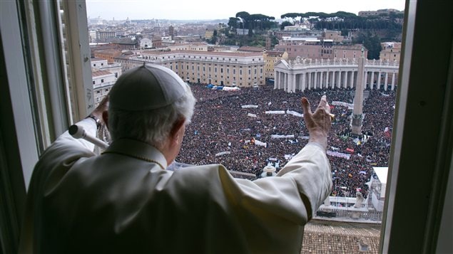 Le pape Benoît XVI lors de son dernier angélus Le pape Benoît XVI lors de son dernier angélus