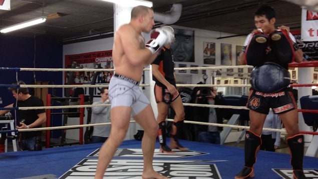 Georges St-Pierre à l'entraînement Georges St-Pierre à l'entraînement