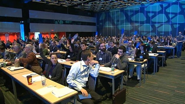 Environ 1000 militants d'Option nationale sont réunis à Montréal dans le cadre du premier congrès national du parti. Environ 1000 militants d'Option nationale sont réunis à Montréal dans le cadre du premier congrès national du parti.