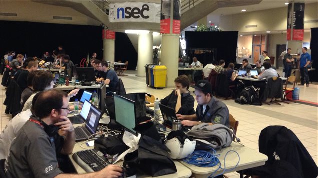 Des participants à l'épreuve NorthSec, à Montréal Des participants à l'épreuve NorthSec, à Montréal