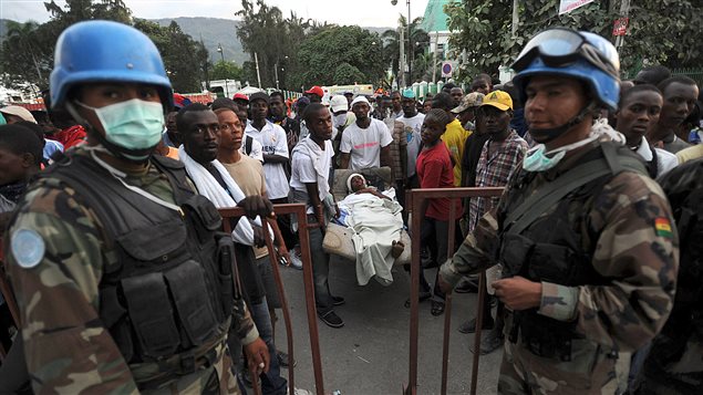 Des Casques bleus en Haïti Des Casques bleus en Haïti
