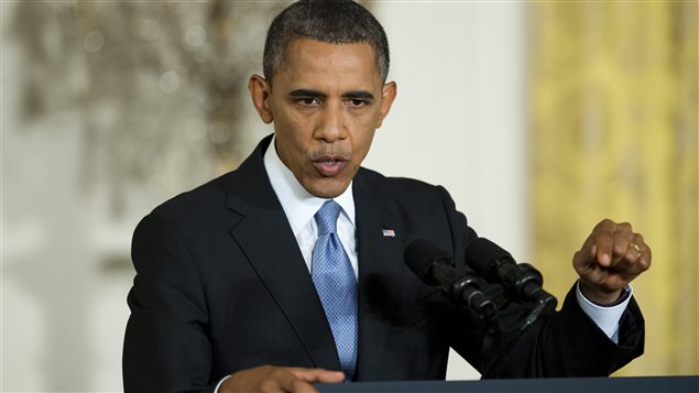 Le président Barack Obama lors de sa conférence de presse du 9 août 2013. Le président Barack Obama lors de sa conférence de presse du 9 août 2013.