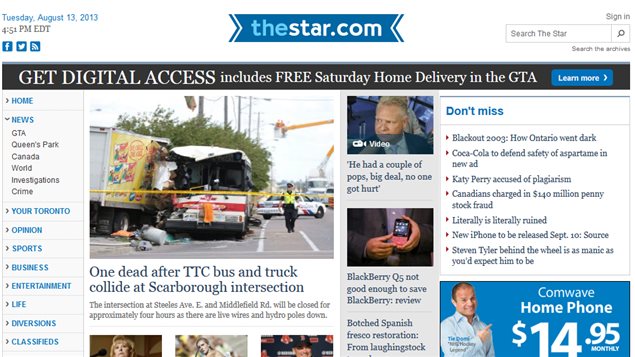 Site web du Toronto Star Site web du Toronto Star