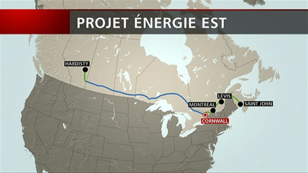 Projet d'oléoduc Énergie Est de la pétrolière TransCanada Projet d'oléoduc Énergie Est de la pétrolière TransCanada