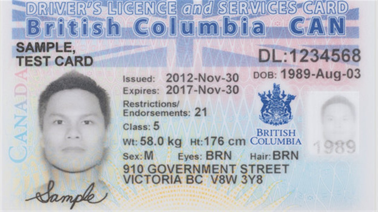 Bc photo id card Bc photo id card