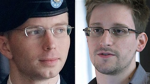 Bradley Manning (à gauche) et Edward Snowden Bradley Manning (à gauche) et Edward Snowden
