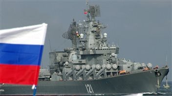 Un croiseur russe équipé de missiles Un croiseur russe équipé de missiles