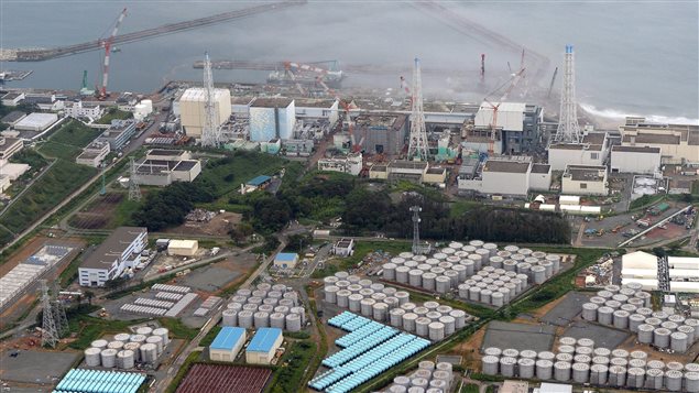 Vue aérienne de la centrale nucléaire de Fukushima, au Japon Vue aérienne de la centrale nucléaire de Fukushima, au Japon