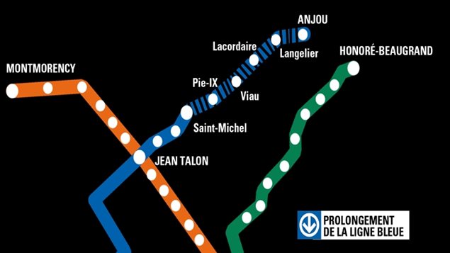 Carte du prolongement du métro Carte du prolongement du métro