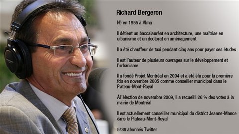 Le candidat à la mairie de Montréal Richard Bergeron Le candidat à la mairie de Montréal Richard Bergeron