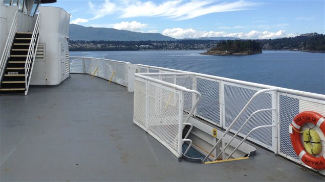 Un pont du Queen of Oak Bay de BC Ferries Un pont du Queen of Oak Bay de BC Ferries