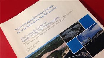 Mise à jour de l'Étude des répercussions sur l'environnement du projet de cimenterie à Port-Daniel-Gascons Mise à jour de l'Étude des répercussions sur l'environnement du projet de cimenterie à Port-Daniel-Gascons